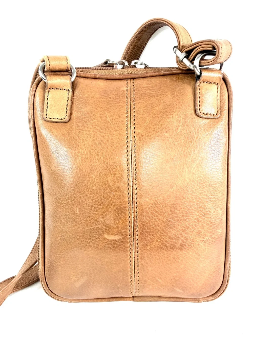 Fossil Tan Textured Leather Small Shoulder Crossbody Bag Organizer sl8751